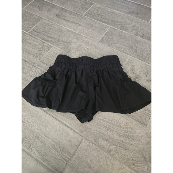 Free People Movement Pants - Free People Movement Get Your Flirt On Black Athletic Shorts Womens Size Small